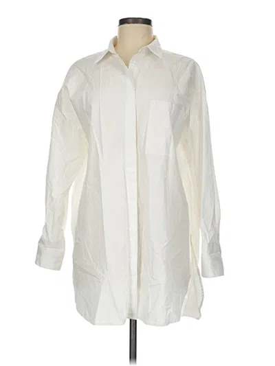 Pre-owned Mng Long Sleeve Button Down Shirt In Ivory