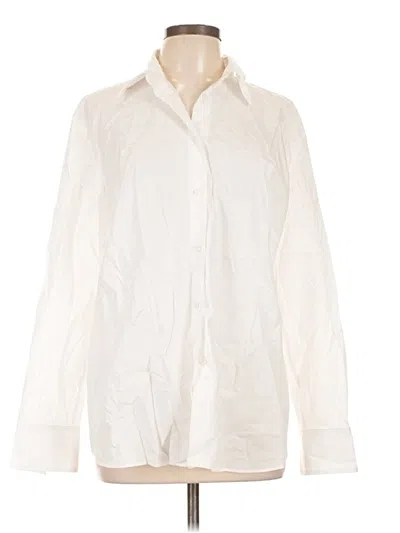 Pre-owned Mng Long Sleeve Button Down Shirt In Ivory