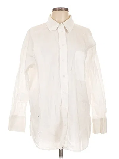 Pre-owned Mng Long Sleeve Button Down Shirt In Ivory