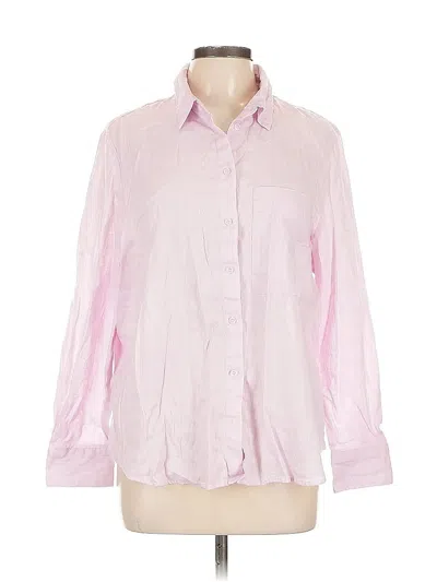 Pre-owned Mng Long Sleeve Button Down Shirt In Pink