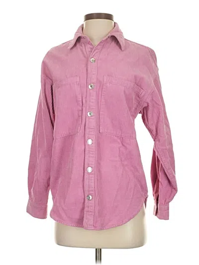 Pre-owned Mng Long Sleeve Button Down Shirt In Pink