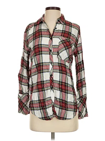 Pre-owned Mng Long Sleeve Button Down Shirt In Red
