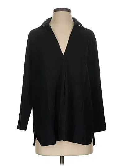 Pre-owned Mng Long Sleeve Polo Shirt In Black