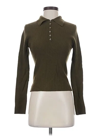 Pre-owned Mng Long Sleeve Polo Shirt In Brown