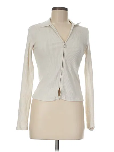 Pre-owned Mng Long Sleeve Polo Shirt In Ivory