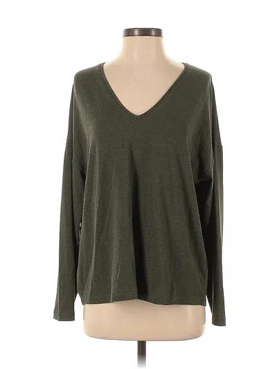 Pre-owned Mng Long Sleeve T-shirt In Green