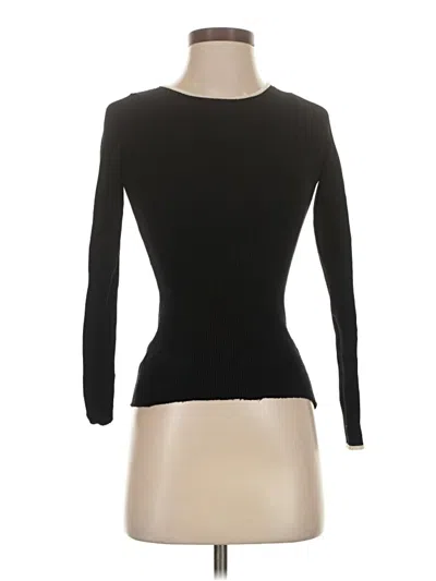 Pre-owned Mng Long Sleeve Top Black Boatneck Tops