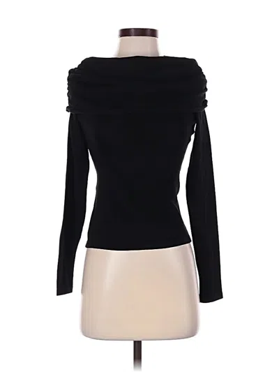 Pre-owned Mng Long Sleeve Top Black Boatneck Tops