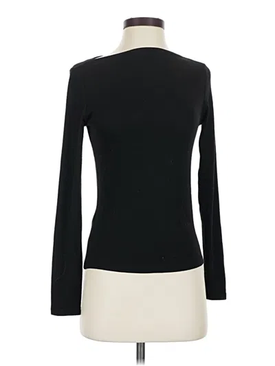 Pre-owned Mng Long Sleeve Top Black Boatneck Tops