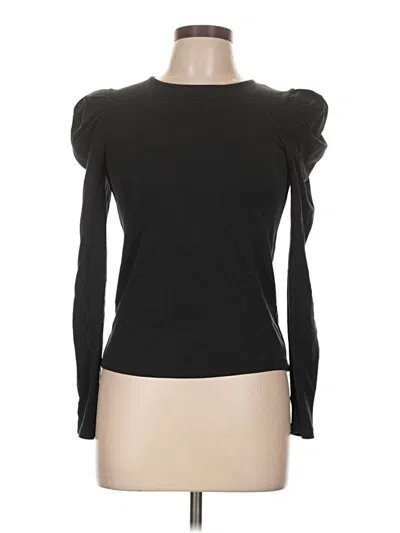 Pre-owned Mng Long Sleeve Top Black Sweetheart Neckline Tops