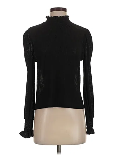Pre-owned Mng Long Sleeve Top Black Turtleneck Tops