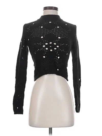 Pre-owned Mng Long Sleeve Top Black Turtleneck Tops