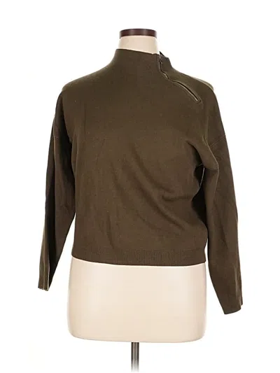 Pre-owned Mng Long Sleeve Top Brown Turtleneck Tops