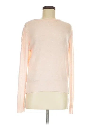 Pre-owned Mng Long Sleeve Top Ivory Crew Neck Tops