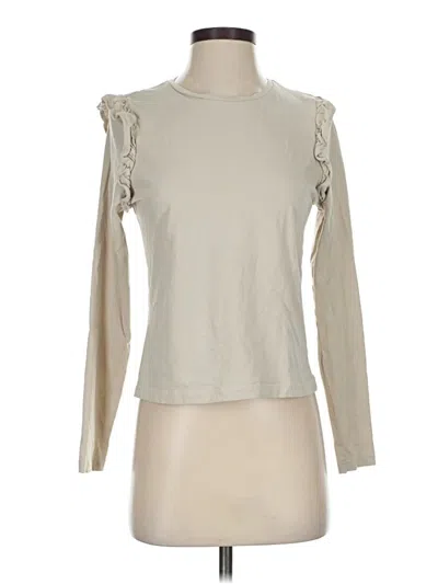Pre-owned Mng Long Sleeve Top Ivory Turtleneck Tops