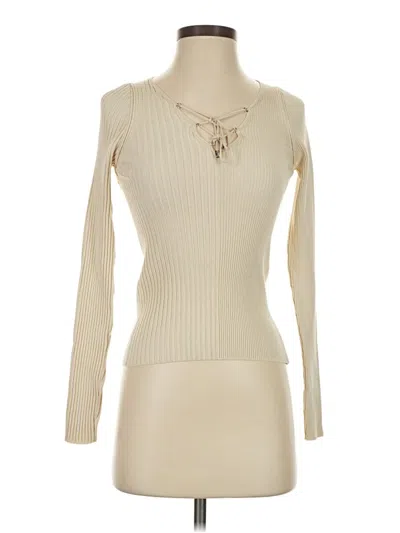Mng Long Sleeve Top Ivory Turtleneck Tops