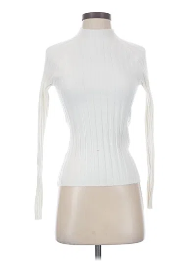 Pre-owned Mng Long Sleeve Top Ivory Turtleneck Tops