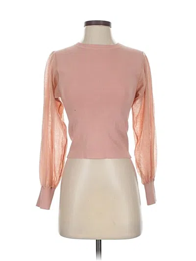 Pre-owned Mng Long Sleeve Top Pink Turtleneck Tops