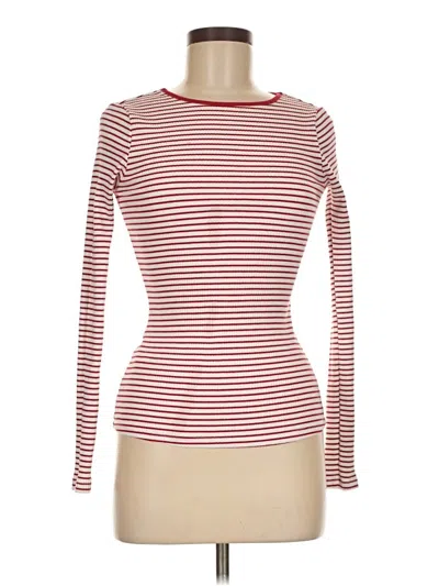 Pre-owned Mng Long Sleeve Top Red Boatneck Tops