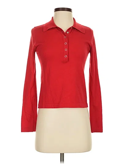 Pre-owned Mng Long Sleeve Top Red Turtleneck Tops