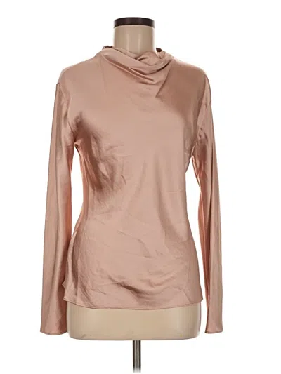 Pre-owned Mng Long Sleeve Top Tan Cowl Neck Tops