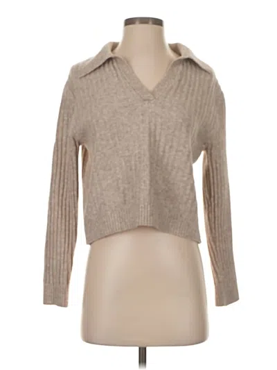 Pre-owned Mng Long Sleeve Top Tan Turtleneck Tops