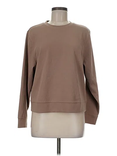 Pre-owned Mng Long Sleeve T-shirt In Brown