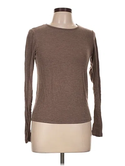 Pre-owned Mng Long Sleeve T-shirt In Brown