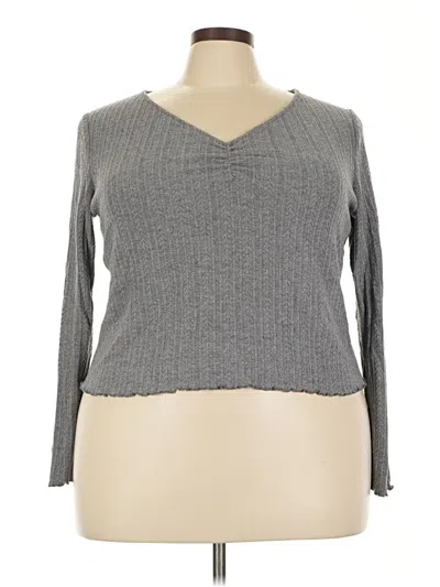 Pre-owned Mng Long Sleeve T-shirt In Gray