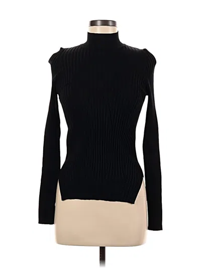 Pre-owned Mng Long Sleeve Turtleneck In Black