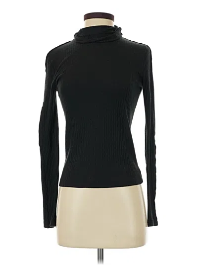 Pre-owned Mng Long Sleeve Turtleneck In Black