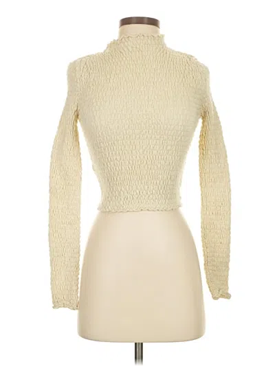 Pre-owned Mng Long Sleeve Turtleneck In Ivory