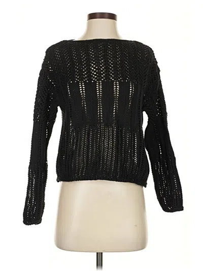 Pre-owned Mng Pullover Sweater In Black