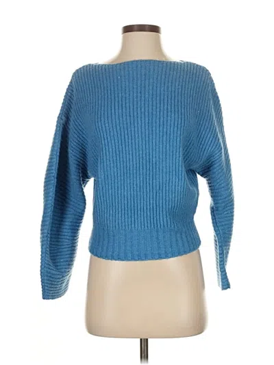Pre-owned Mng Pullover Sweater In Blue