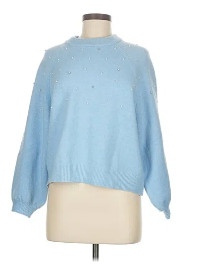 Pre-owned Mng Pullover Sweater In Blue