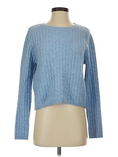 Pre-owned Mng Pullover Sweater In Blue