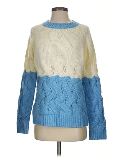 Pre-owned Mng Pullover Sweater In Blue