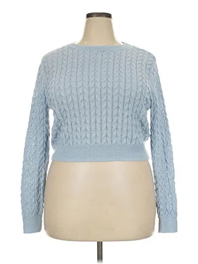 Pre-owned Mng Pullover Sweater In Blue