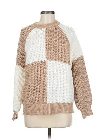 Pre-owned Mng Pullover Sweater In Brown