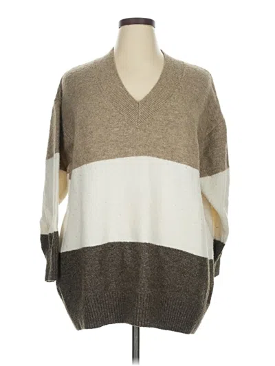 Pre-owned Mng Pullover Sweater In Brown