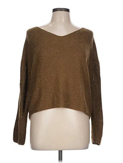 Pre-owned Mng Pullover Sweater In Brown