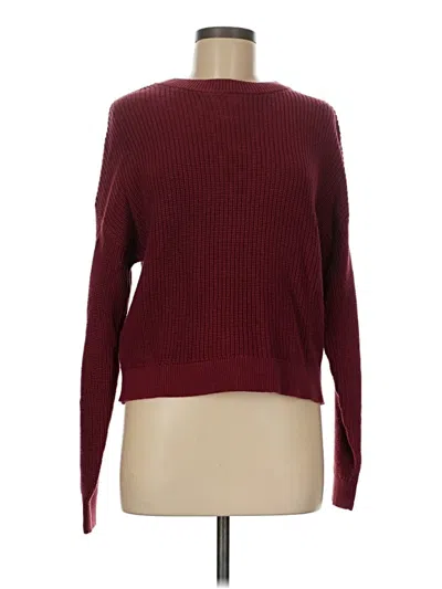 Pre-owned Mng Pullover Sweater In Burgundy
