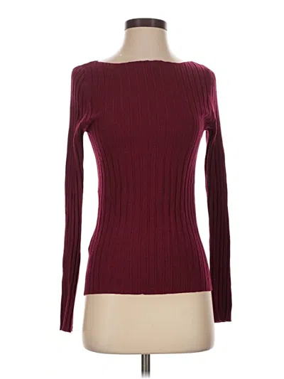 Pre-owned Mng Pullover Sweater In Burgundy