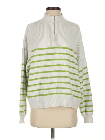 Pre-owned Mng Pullover Sweater In Green