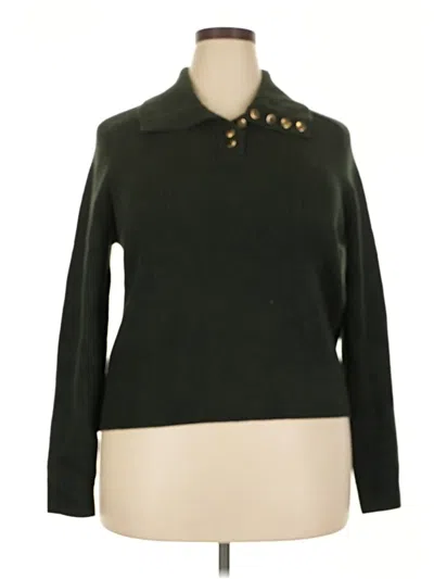 Pre-owned Mng Pullover Sweater In Green