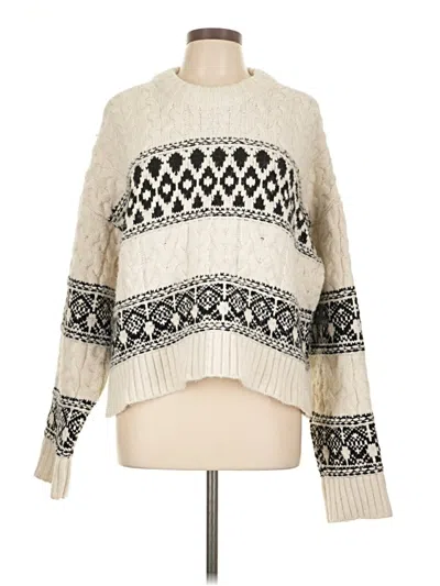 Pre-owned Mng Pullover Sweater In Ivory