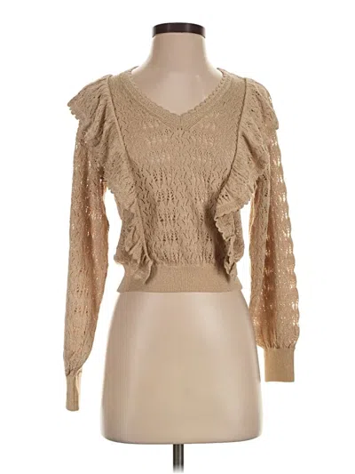 Pre-owned Mng Pullover Sweater In Tan