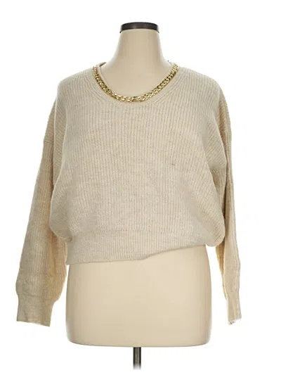 Pre-owned Mng Pullover Sweater In Tan