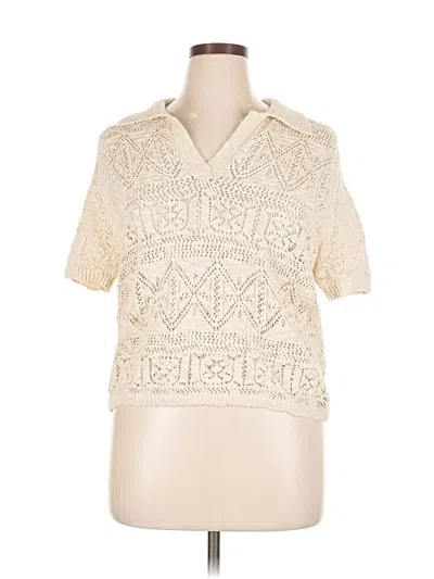 Pre-owned Mng Pullover Sweater In White