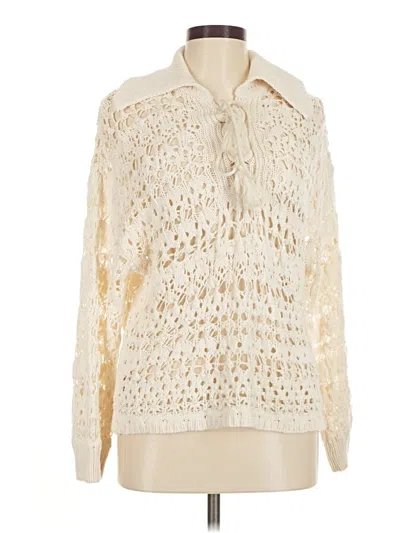 Pre-owned Mng Pullover Sweater In White